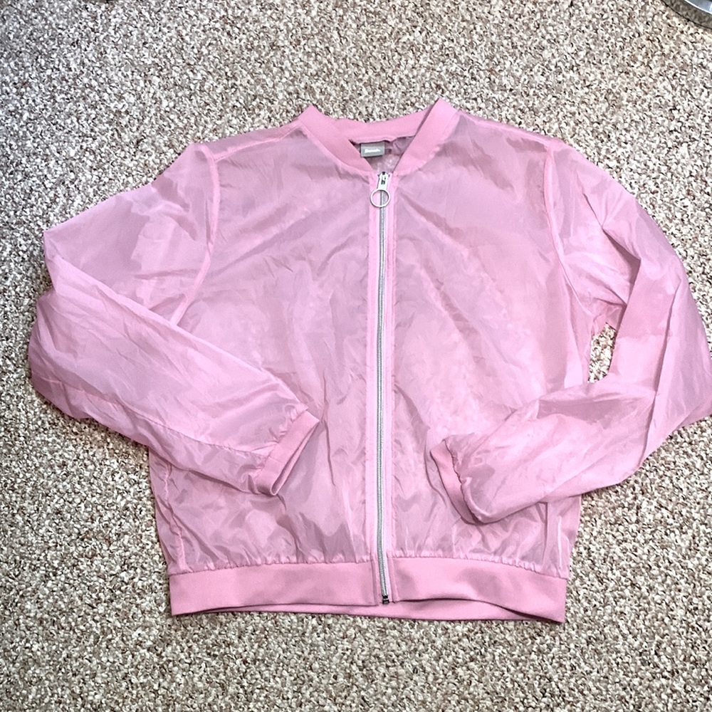 Bench Sheer Pink Bomber-style Windbreaker. - SZ L
